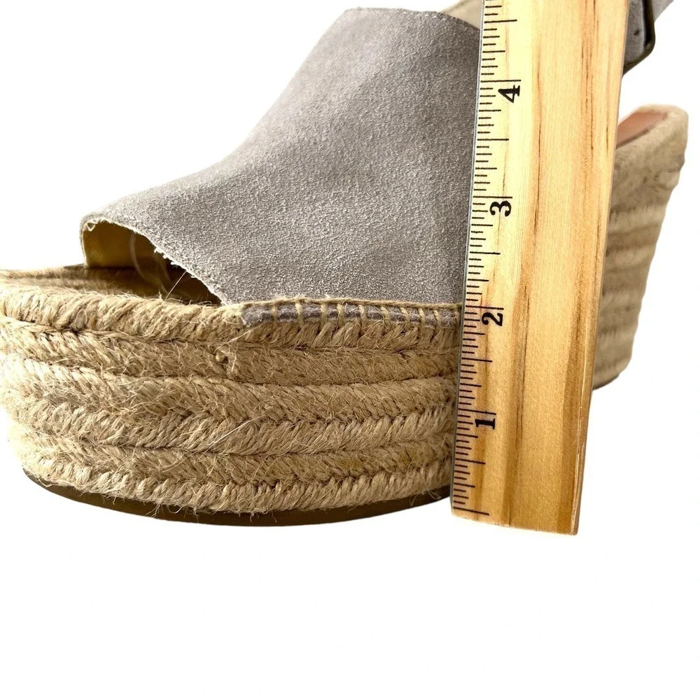 SOLUDOSxAnthropologie Espadrille Slingback Platform Sandal in Stone Size 10